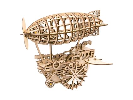 RoboTime 3D drevené mechanické puzzle Fantastická vzducholoď