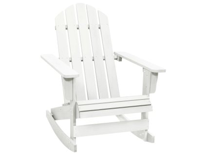 Multidom Záhradné hojdacie kreslo, drevo, biele