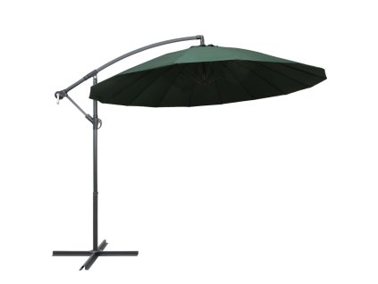 Multidom Závesný slnečník, zelený 3 m, hliníková tyč