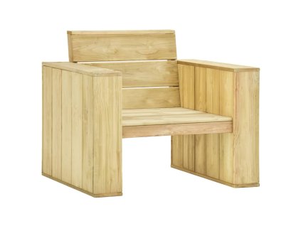 Multidom Záhradná stolička 89x76x76 cm, impregnovaná borovica