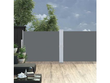 Multidom Zaťahovacia bočná markíza na terasu 140x1200 cm, antracitová