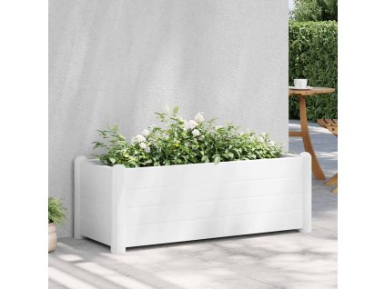 Multidom Vyvýšený záhradný záhon PP biely 100x43x35 cm