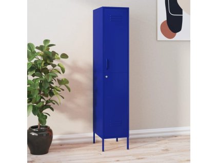 Multidom Uzamykacia skriňa námornícka-modrá 35x46x180 cm oceľová