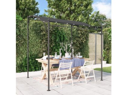 Multidom Strieška antracitová 2x2,3 m 180 g/m² látka a oceľ