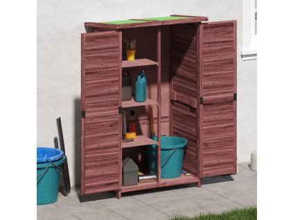 Multidom Záhradná kôlňa káva mocha 83x57x140 cm masívna borovica