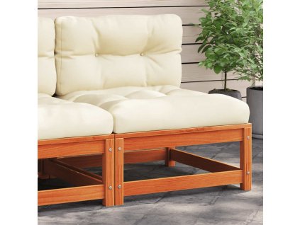 Multidom Záhr.pohovka bez podrúčok s vankúšmi vosková hnedá mas.borovica