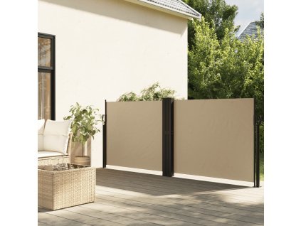 Multidom Zaťahovacia bočná markíza, béžová 140x1000 cm