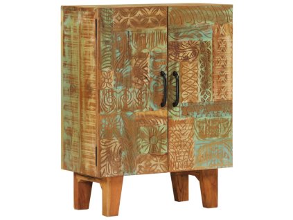 Multidom Ručne vyrezávaná komoda 55x30x75 cm recyklovaný masív