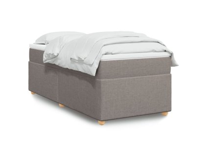 Multidom Posteľný rám boxspring s matracom sivohnedý 90x190 cm látka