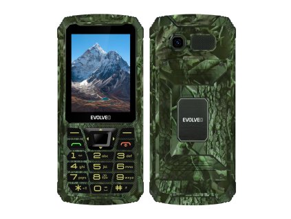 EVOLVEO StrongPhone Z6, vodotesný odolný Dual SIM telefón, lovecká kamufláž