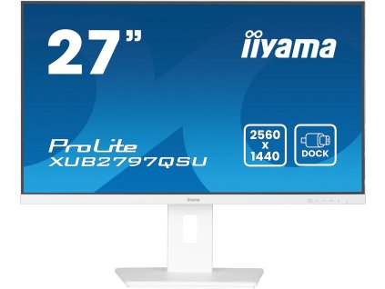 iiyama ProLite/XUB2797QSU-W2/27''/IPS/QHD/100Hz/1ms/White/5R