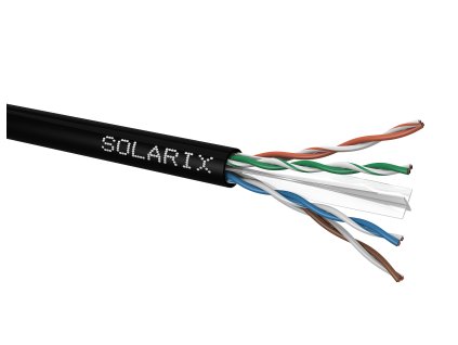 Instalační kabel Solarix CAT6 UTP PE F<sub>ca</sub> venkovní 500m/cívka SXKD-6-UTP-PE