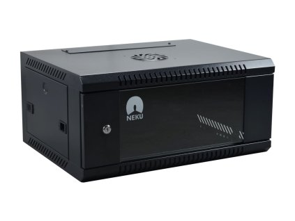 RACK skriňa závesná NEKU TS 19" 4U 450mm, čierna, na samozostavenie