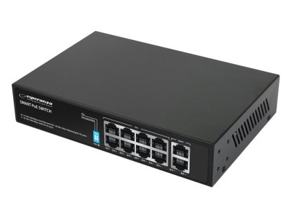 Switch Esperanza Matrix ENS108, 10/100/1000Mbps, 8PoE+2, 120W