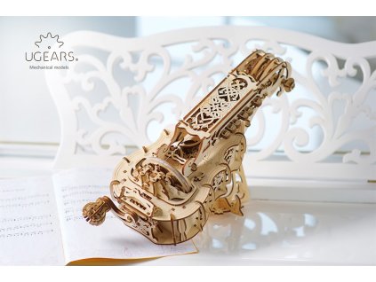 Ugears 3D drevené mechanické puzzle Hurdy-Gurdy