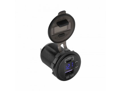 Nabíjačka do auta USB+USB C,Quick Charge + autozásuvka Peiying
