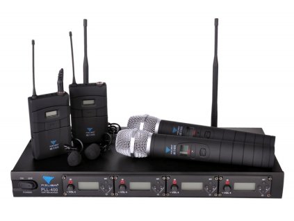 Mikrofon bezdrôtový PLL-400 UHF 4-kan(2+2)