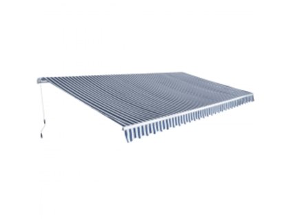 Multidom Skladacia markíza, manuálna 600 cm, modrá/biela