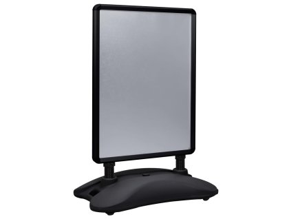 Multidom Stojan na plagát A1 plnený vodou čierny hliníková zliatina