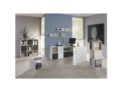 FMD Konferenčný stolík 2 v 1 biely 59,1x35,8x37,8 cm
