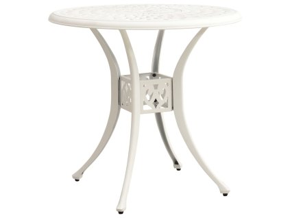 Multidom Záhradný stôl biely 78x78x72 cm liaty hliník