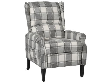 Multidom Sklápacie kreslo bielo-sivé látka