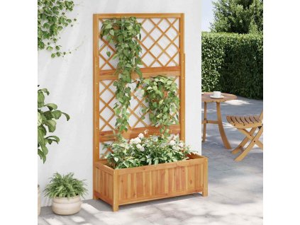Multidom Vyvýšený záhon s mriežkou 85x38x150 cm akáciové drevo