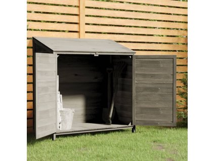 Multidom Záhradná kôlňa antracitová 102x52x112 cm masívne jedľové drevo