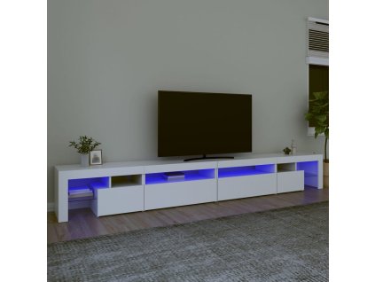 Multidom TV skrinka s LED svetlami biela 290x36,5x40 cm