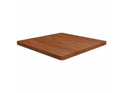 Multidom Štvorcová stolová doska Tmavohnedá 80x80x4 cm lakovaný dub