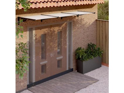 Multidom Vchodová strieška čierna a priehľadná 358,5x90 cm polykarbonát