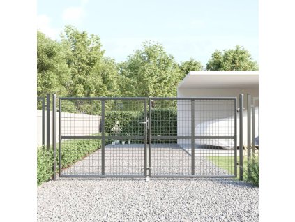 Multidom Pletená záhradná brána antracitová 300x125 cm pozinkovaná oceľ