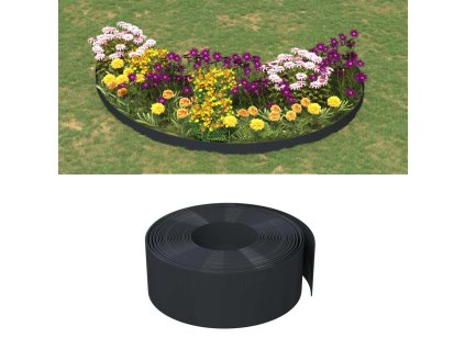 Multidom Záhradné obruby 5 ks čierne 10 m 20 cm polyetylén