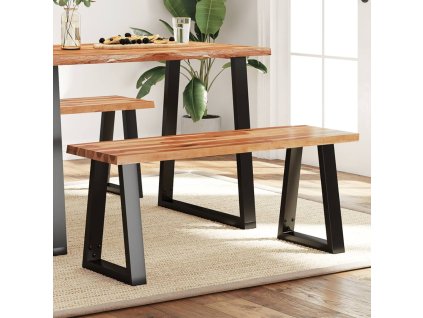 Multidom Záhradná lavička so živou hranou 110 cm akáciový masív