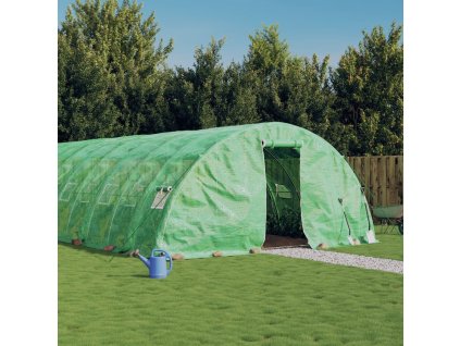 Multidom Fóliovník s oceľovým rámom zelený 40 m² 8x5x2,3 m