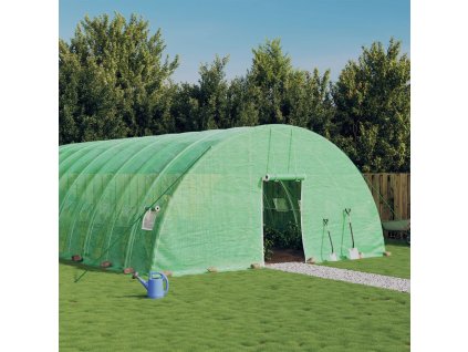 Multidom Fóliovník s oceľovým rámom zelený 48 m² 8x6x2,85 m