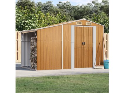 Multidom Záhradná kôlňa svetlohnedé 277x192,5x179 cm pozinkovaná oceľ