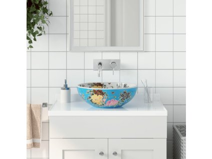 Multidom Umývadlo na dosku viacfarebné okrúhle Φ41x14 cm keramické