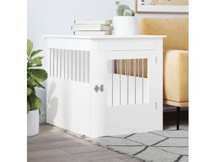 Multidom Nábytková prepravka pre psa biela 64,5x80x71cm kompozitné drevo