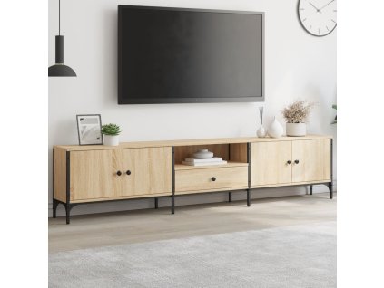 Multidom TV skrinka so zásuvkou dub sonoma 200x25x44 cm kompozitné drevo
