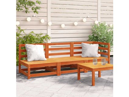 Multidom Záhr. pohovka 3-miestna vosková hnedá borovicový masív