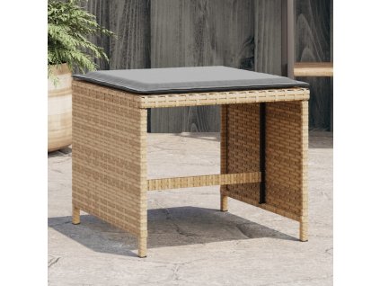 Multidom Záhradné taburetky vankúše 4ks mix béžovej 41x41x36cm polyratan