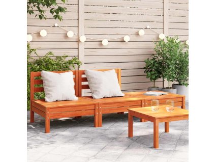 Multidom Záhr. pohovka 3-miestna vosková hnedá borovicový masív