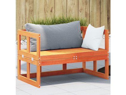 Multidom Záhradná lavica rozťahovacia voskovohnedý borovicový masív