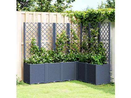 Multidom Záhradný kvetináč s mriežkou, modrosivý 160x120x140 cm, PP