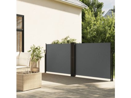 Multidom Zaťahovacia bočná markíza, antracitová 140x600 cm