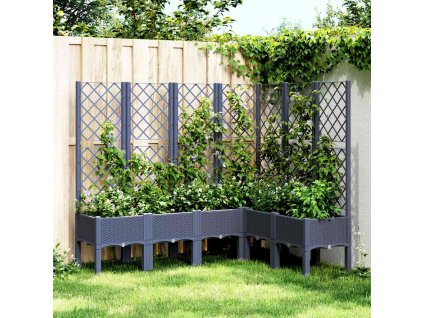 Multidom Záhradný kvetináč s mriežkou, modrosivý 160x120x142 cm, PP