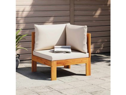 Multidom Záhradná pohovka rohová s vankúšmi akáciový masív