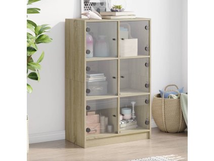 Multidom Vysoká skrinka s dvierkami sonoma 68x37x109 cm kompozitné drevo