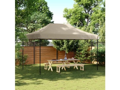 Multidom Skladací pop-up párty stan sivohnedý 440x292x315 cm